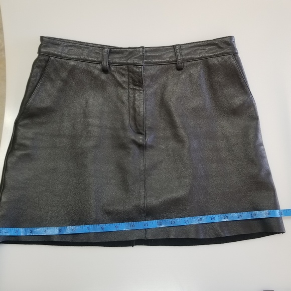 ❤️ Wilson's Black Leather Maxima Mini Skirt Sz 10 - Picture 5 of 8